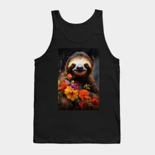 Sloth and Flowers Tank Top